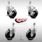 Service Caster 4 Inch SS Phenolic Wheel Swivel 12mm Threaded Stem Caster Brakes SCC, 2PK SCC-SSTS20S414-PHS-M1215-2-TLB-2 - alternate 2